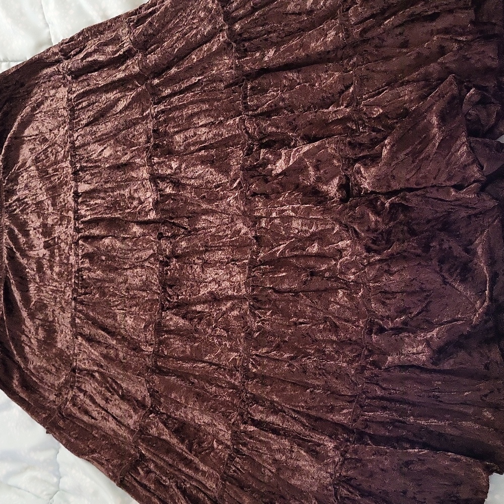 Mixit brown velvety skirt size L